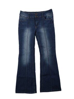 ✨3/$30 Rise Supply Co. 11 Juniors Womens Flare Dark Blue Denim Jeans